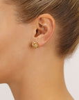 14k Yellow Gold Large Love Knot Earrings, 11mm
