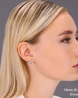 10K White Gold Classic Round Hoop Earrings, All Sizes Available