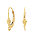 SOLID 14K Yellow Gold French Leverback Earring Findings