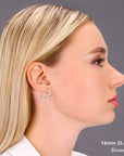 10K White Gold Classic Round Hoop Earrings, All Sizes Available