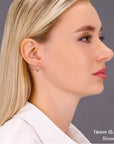 10K Rose Gold Classic Round Hoop Earrings, 2mm Thin