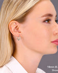 10K White Gold Classic Round Hoop Earrings, All Sizes Available