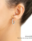 14k Yellow Gold Chunky Hoop Earrings, 3mm Thickness