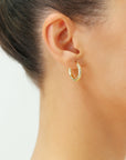 14k Yellow Gold Hand Engraved Round Hoop Earrings, Full Diamond-cut, 3mm Thin