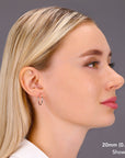 10K Rose Gold Classic Round Hoop Earrings, 2mm Thin