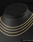 Italian 14k Gold Plated 5mm Cuban Chains with Strong Lobster Lock in Sterling Silver