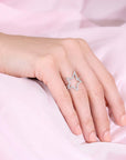 CZ Open Star Shape Ring in