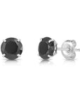 10k Yellow Gold Black Onyx Pushback Stud Earrings
