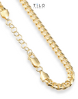 925 Sterling Silver Miami Cuban Link Bracelet, 5mm Thick, Gold-Tone