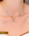 Sterling Silver Simulated Diamond Solitaire Necklace