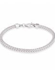 925 Sterling Silver Franco Chain Bracelet