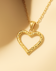 10K Yellow Gold Heart Pendant Necklace