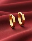 14K Yellow Gold Tiny Huggies, Classy 10mm Hoop Earrings