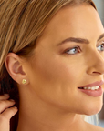14k Gold Polished Love Knot Stud Earrings with Screwbackings, 7mm