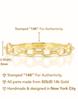 14K Yellow Gold Stackable Cuban Link Ring