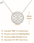 Sterling Silver Snake Medallion Pendant Necklace