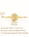 14K Yellow Gold Love Knot Ring