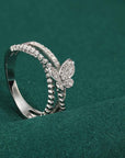 .31 ct. t.w. Diamond Butterfly Ring in 14k White Gold