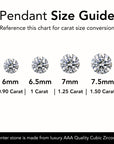 CZ Round Solitaire Necklace in Sterling Silver