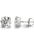14K Gold Lab Diamond Stud Earrings, 1.50ctw, With Screw Backs