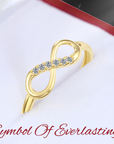 10K Yellow Gold Dainty Infinity Ring