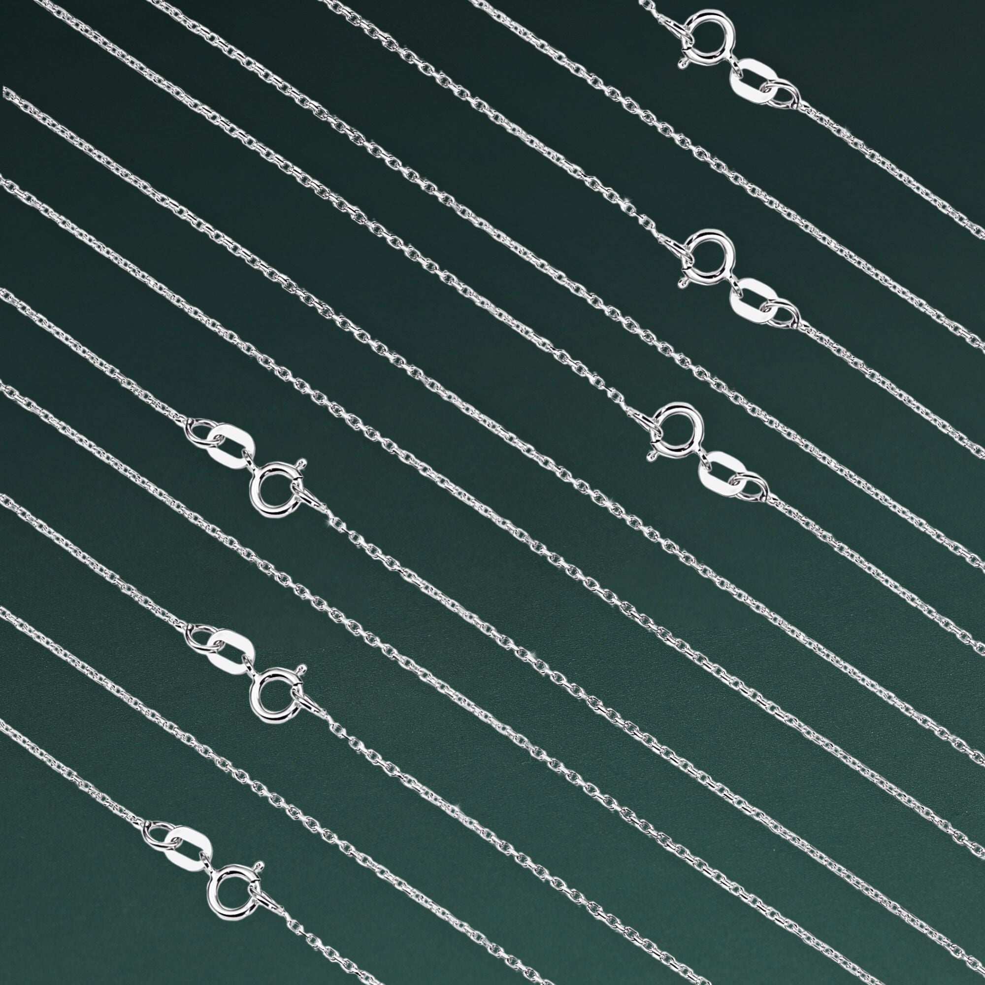 Sterling silver cable chain necklace hotsell