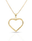 10K Yellow Gold Heart Pendant Necklace