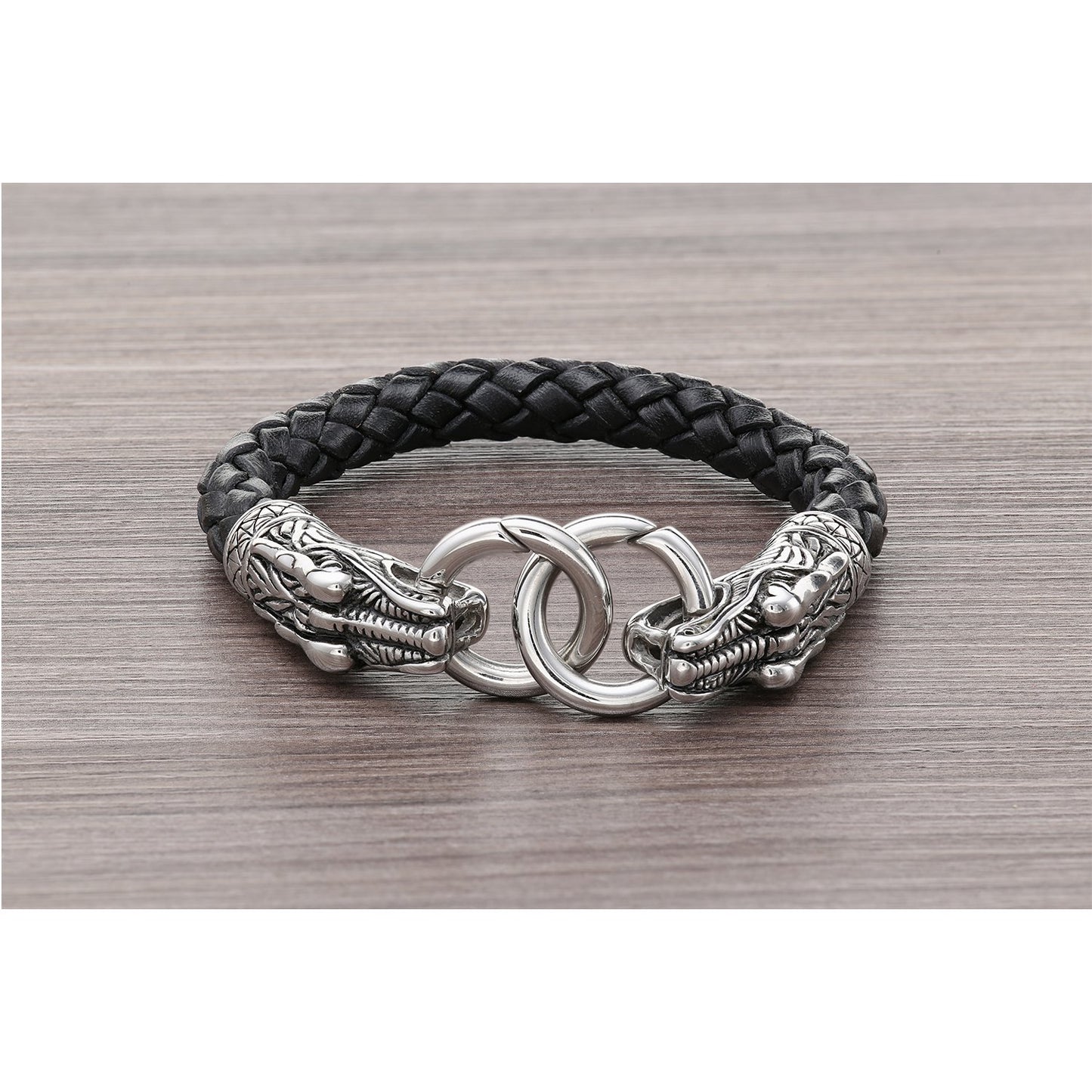 Dragon Head Leather Bracelet, Unisex