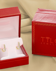 14K Yellow Gold Lab Diamond Huggie Earrings, 0.25ctw