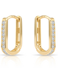 14K Yellow Gold Lab Diamond Huggie Earrings, 0.25ctw