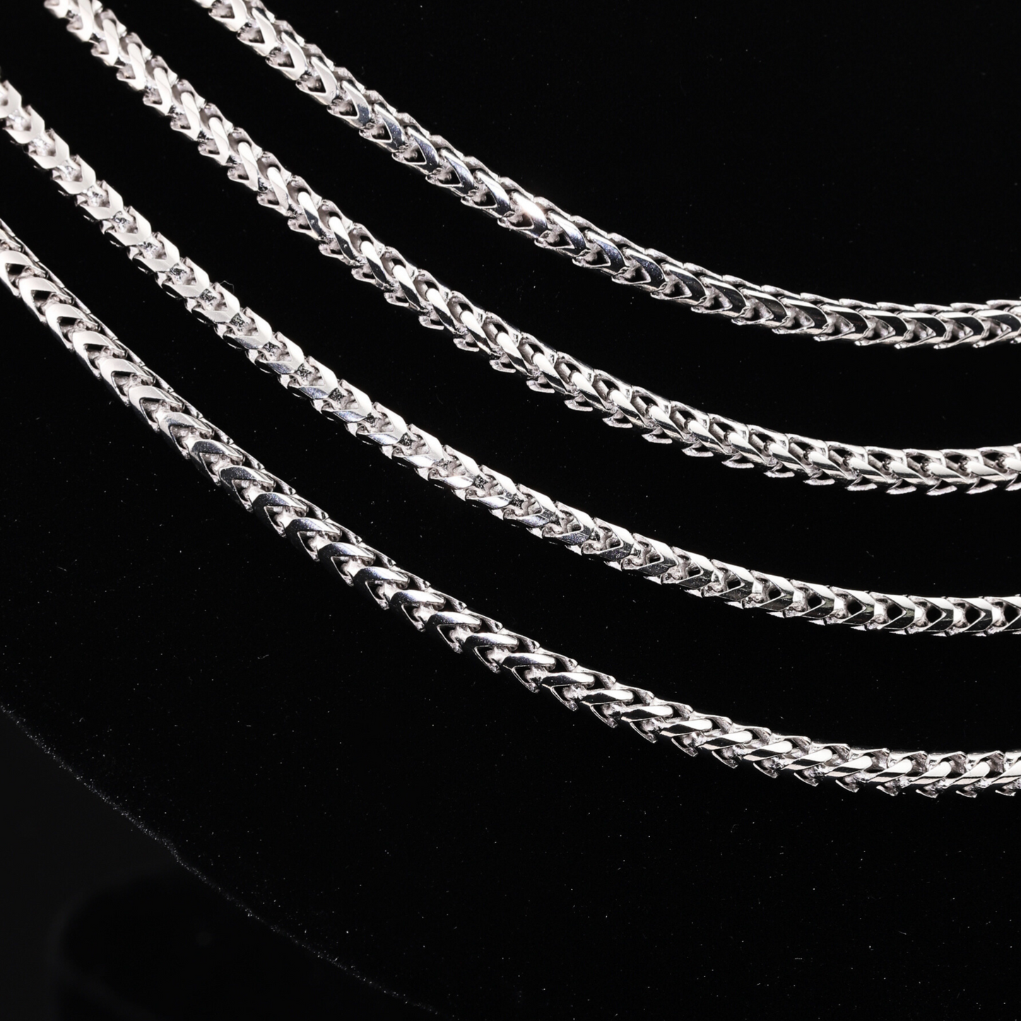 925 Italian Franco Chain, Large Variety of Hot Chains in Sterling Silver with Lobster Locks, Made in Italy