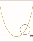 14k Solid Yellow Gold Diamond-Cut Cable Chain, Made in Italy, Necklace 16-18 Inch 0.9mm-1.5mm