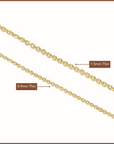 14k Solid Yellow Gold Diamond-Cut Cable Chain, Made in Italy, Necklace 16-18 Inch 0.9mm-1.5mm