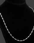 Sterling Silver Diamond-Cut Moon Chain Necklace