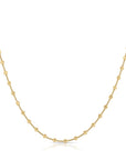 14K Gold Over Sterling Silver Diamond-Cut Moon Chain Necklace
