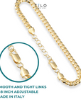 925 Sterling Silver Miami Cuban Link Bracelet, 5mm Thick, Gold-Tone