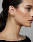 14K Yellow Gold Ball Stud Earrings, Silicone Covered Gold Push Backings (Unisex)