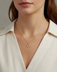 14K Yellow Gold Star Of David Pendant Necklace