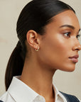14k Gold Small Huggie Hoop Earrings, 12mm