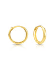 14K Yellow Gold Classy Huggies, Dainty Everyday Gold Earrings