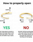 14k Yellow Gold Endless Hoop Earrings, 1mm