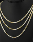 Sterling Silver Two-Tone Diamond-Cut Ice Chain Necklace
