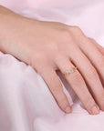 10K Yellow Gold Dainty Infinity Ring