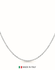 Sterling Silver Brilliantina Cable Chain Necklace