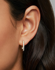 14K Yellow Gold Lab Diamond Huggie Earrings, 0.25ctw