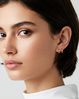 14k Gold Small Huggie Hoop Earrings, 12mm