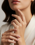 Solid 14k Gold Stackable Cuban Link Ring