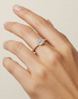 14K Yellow Gold Oval-Shaped Solitaire 1.5 Carat Engagement Ring With Side Stones