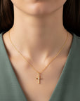 14K Yellow Gold Cross Pendant Necklace