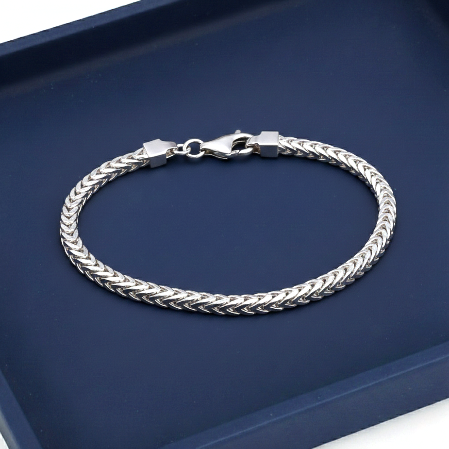 925 Sterling Silver Franco Chain Bracelet – Tilo Jewelry®